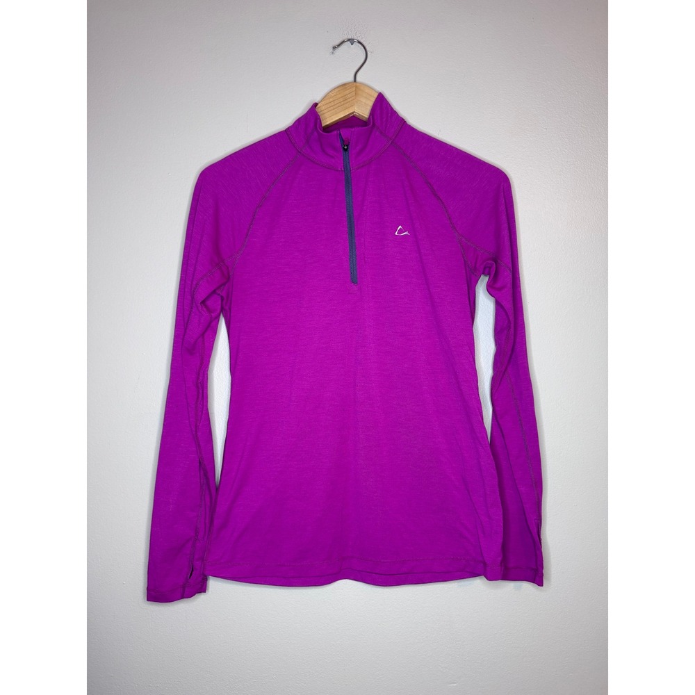 Paradox Merino Blend 1/4 Zip Pullover Women's Small Pink